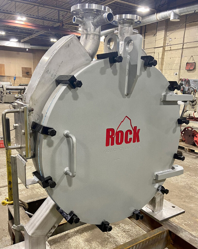 Custom Valve with Rock Technical Solutions logo machined on the end